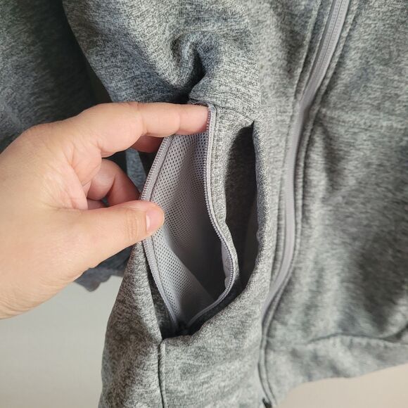 Nike Therma Fit Hoodie Mens S Full Zip Gray Swoosh Training Polyester CU6231-063 - Picture 4 of 16